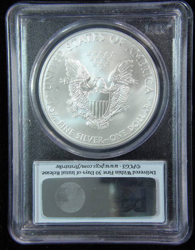 2013-S AMERICAN SILVER EAGLE 1 TROY OZ. .999 FINE SILVER PCGS MS-69 FIRST STRIKE