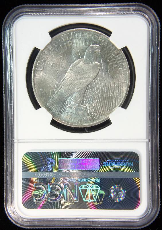1925 PEACE SILVER DOLLAR MS63 NGC CERTIFIED