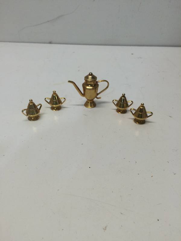 Miniature Brass Tea Set