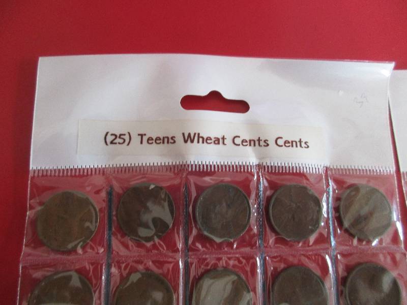 23 19th Century Indian Head Cents & 25 Teens Wheat Cents
