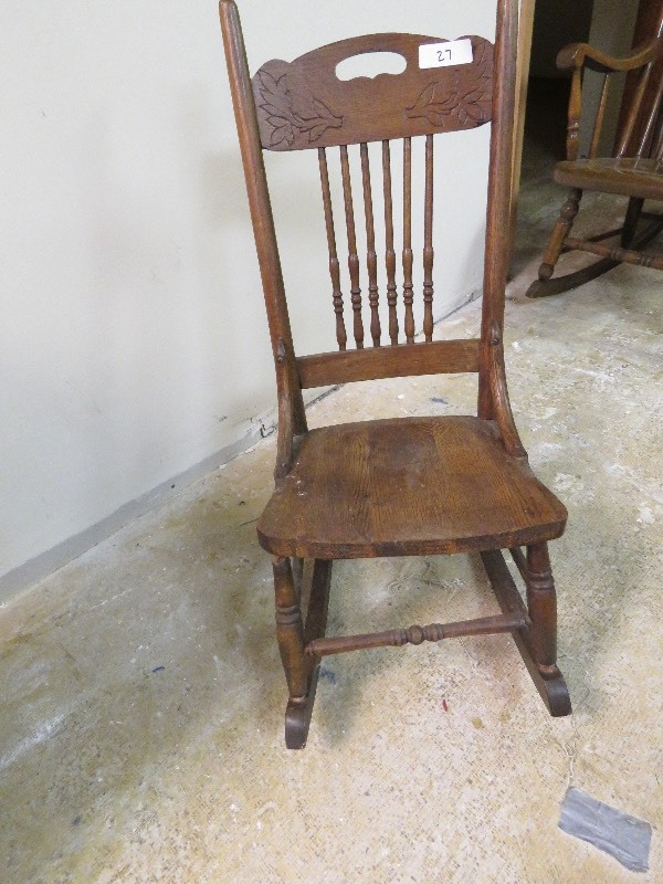 Antique Kids Rocking Chair