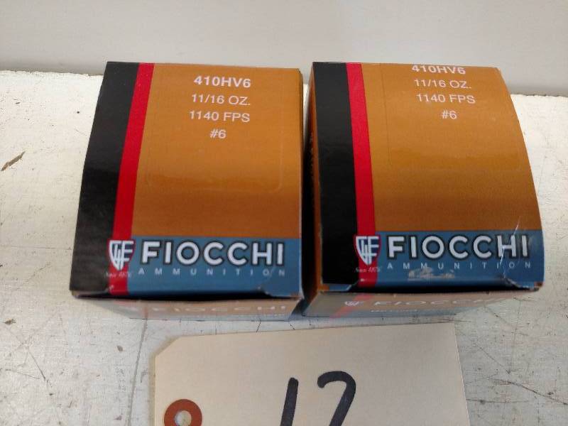 lot 17 image: (2) Fiocchi 25 pk. 410 x 3 Shot She...