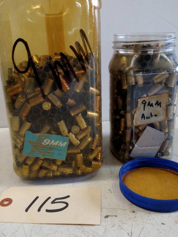 lot 115 image: 9mm & 9mm Auto Casings...