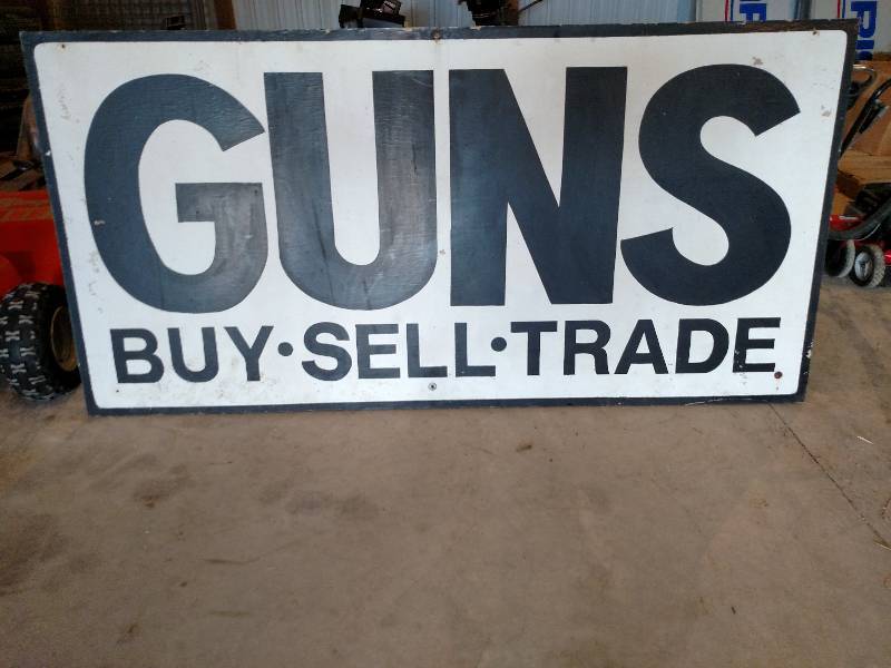 lot 142 image: Guns Sign 46 12 x 94...