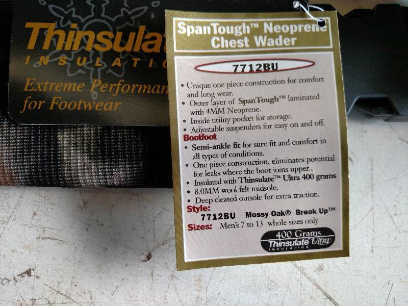 lot 195 image: Pro Line Neoprene Chest Waders, Siz...