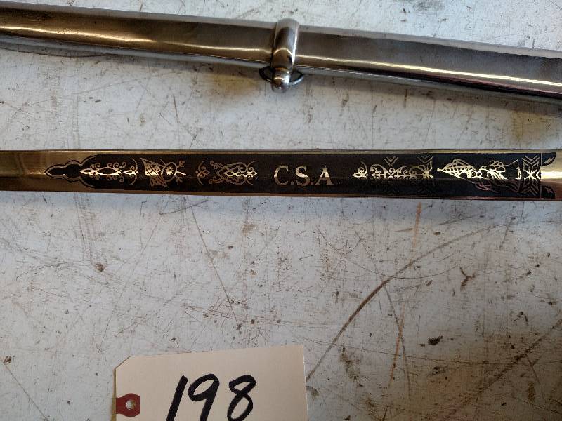 lot 198 image: CSA Replica Sword & Scabbard...