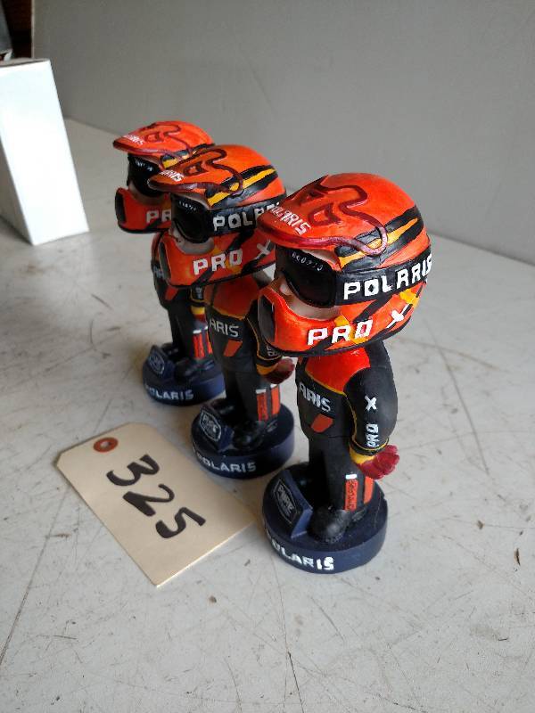 lot 325 image: (3) Polaris Bobbleheads...