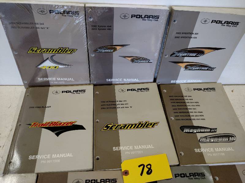 lot 78 image: 2002 Polaris ATV Manuals...