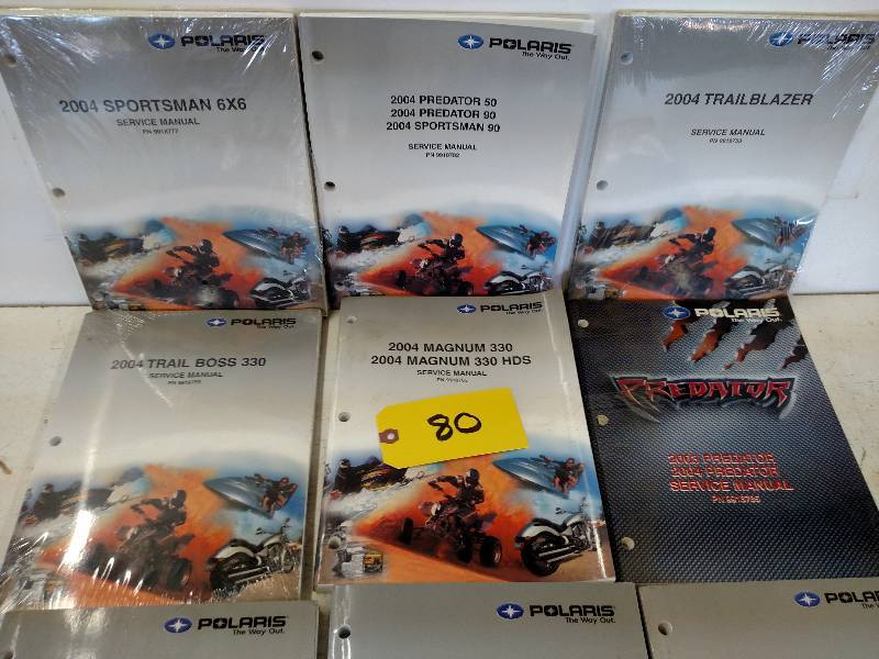 lot 80 image: 2004 Polaris ATV Manuals...