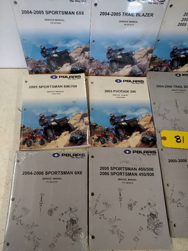 lot 81 image: 2004-2006 Polaris ATV Manuals...