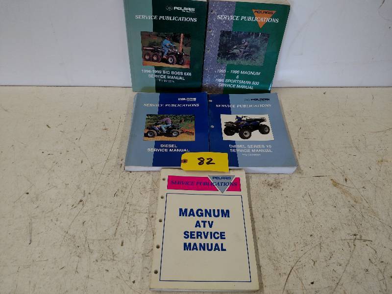 lot 82 image: Asstd Polaris ATV Manuals...
