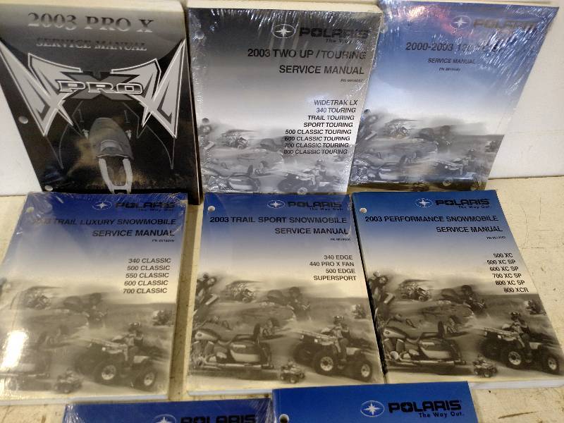 lot 86 image: 2003 Polaris Snowmobile Manuals...