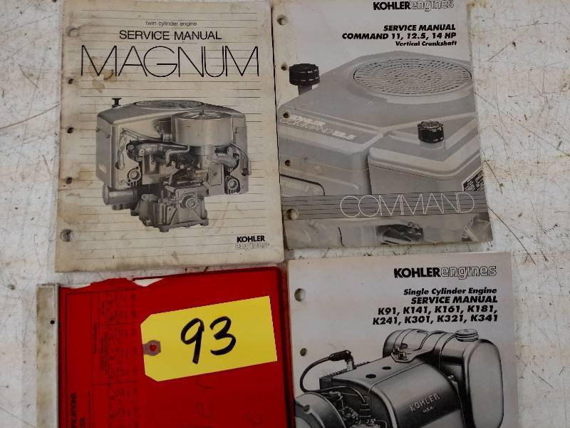 lot 93 image: Kohler Manuals...