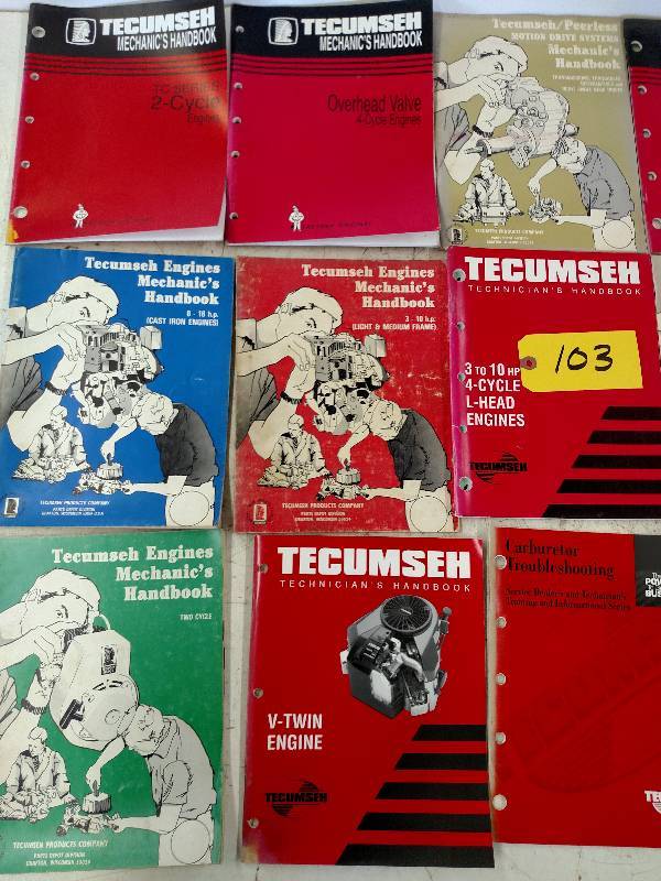 lot 103 image: Tecumseh Manuals...