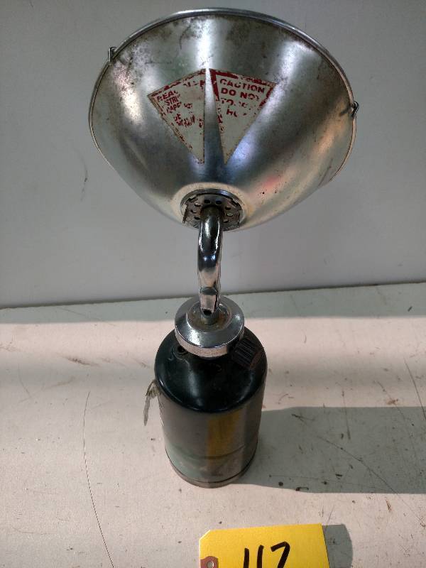 lot 117 image: Propane Sun Flower Heater, Works...