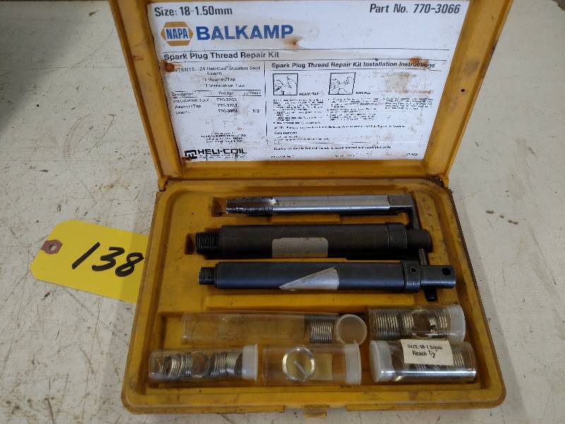 lot 138 image: Napa 18-1.50mm Spark Plug Thread Re...