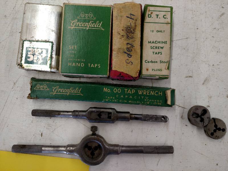 lot 139 image: Small Greenfield Tap & Die Set...