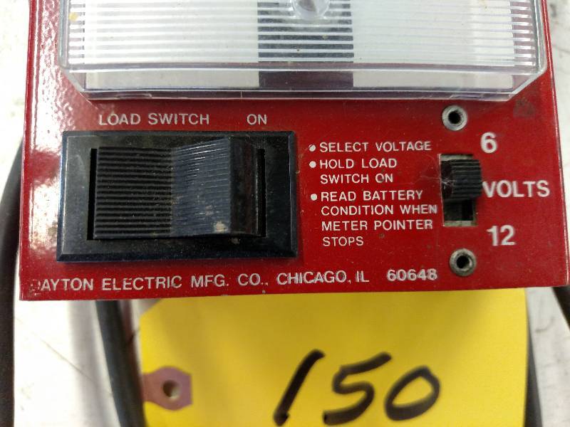 lot 150 image: Dayton 4Z581 Battery Load Tester, W...