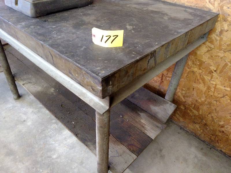 lot 177 image: Heavy Duty Steel Workbench, 12 x 3...