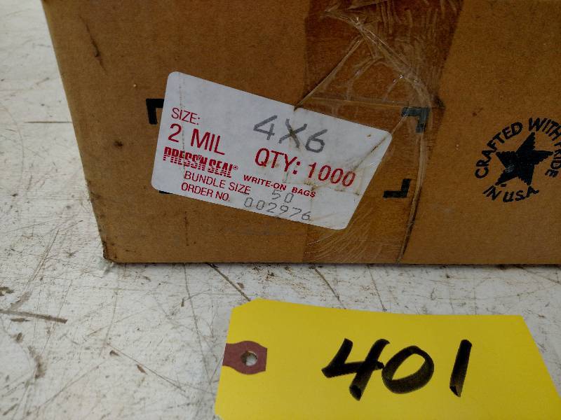 lot 401 image: Qty. 4 x 6 Write-On Ziploc Bags...