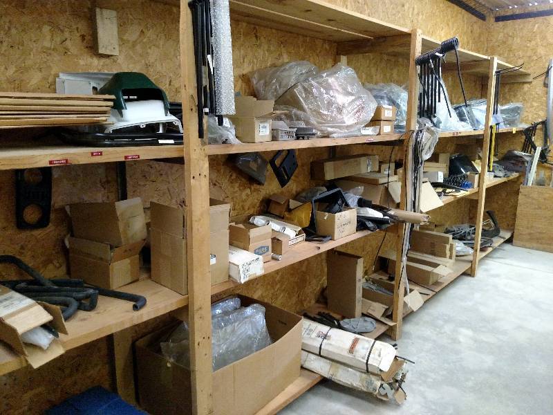 lot 413 image: Qty. Asstd Polaris Parts on Wall &...