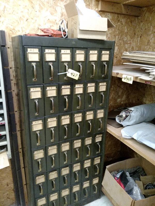 lot 427 image: Asstd Husqvarna Parts with Cabinet...