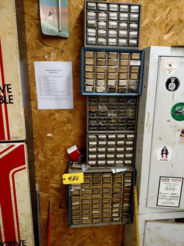 lot 430 image: (5) Parts Cabinets with Contents...