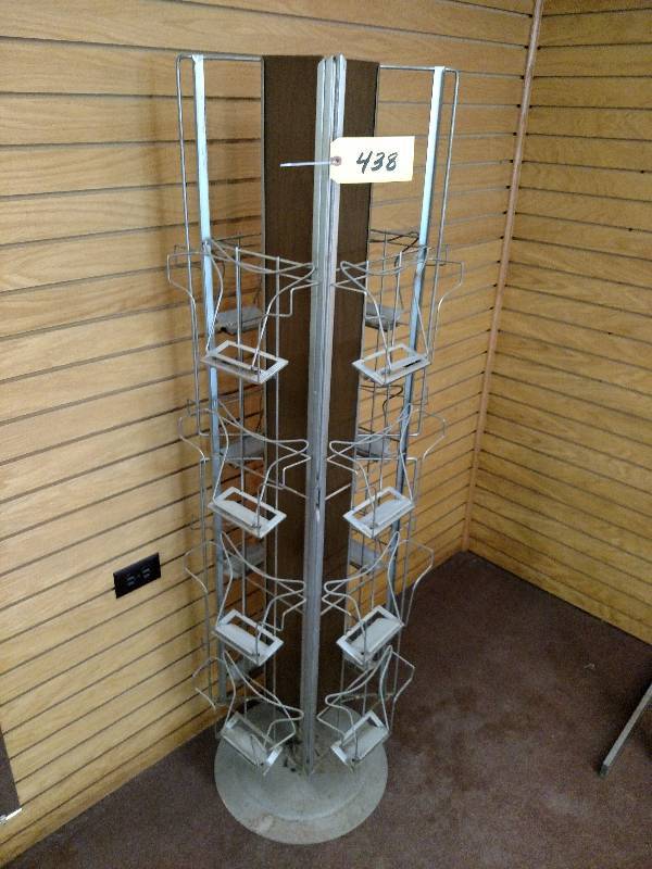 lot 438 image: Revolving Literature Rack...
