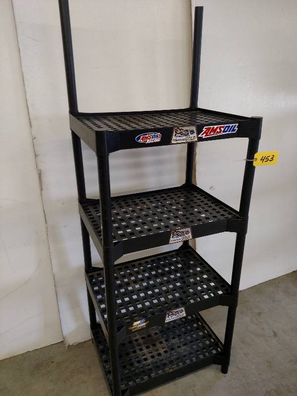 lot 453 image: Poly Display Shelf, 28 x 22 x 78...