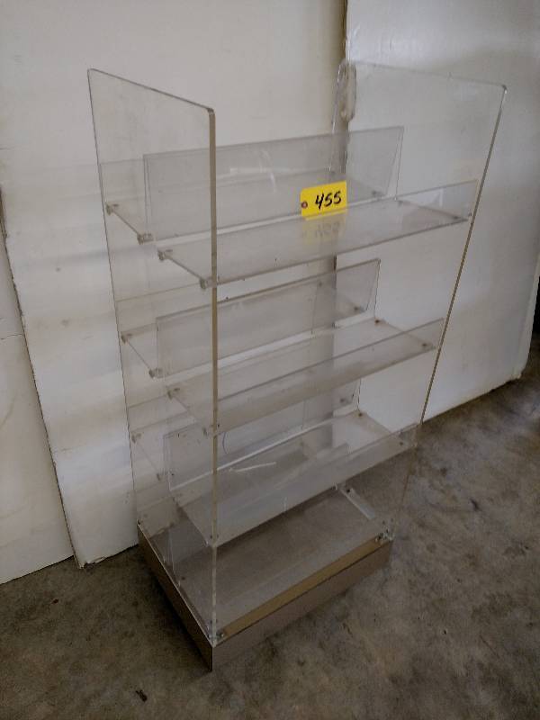 lot 455 image: Poly Display Shelf, 24 x 18 x 56...
