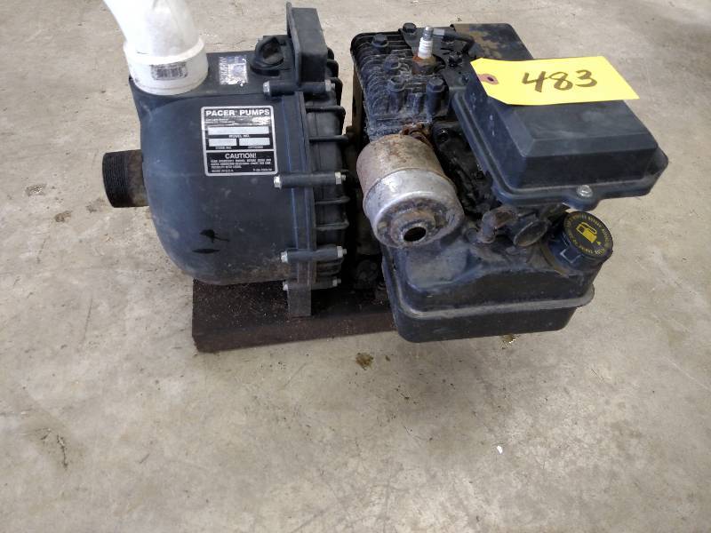lot 483 image: Pacer 2 Trash Pump, 3 hp, Has Comp...