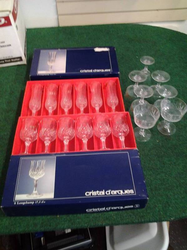 lot 58 image: 3 Sets Of 6 Each Cristal d Arques Stemware