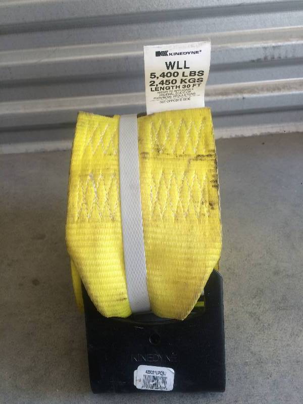 Kinedyne Winch Strap wFlat Hook