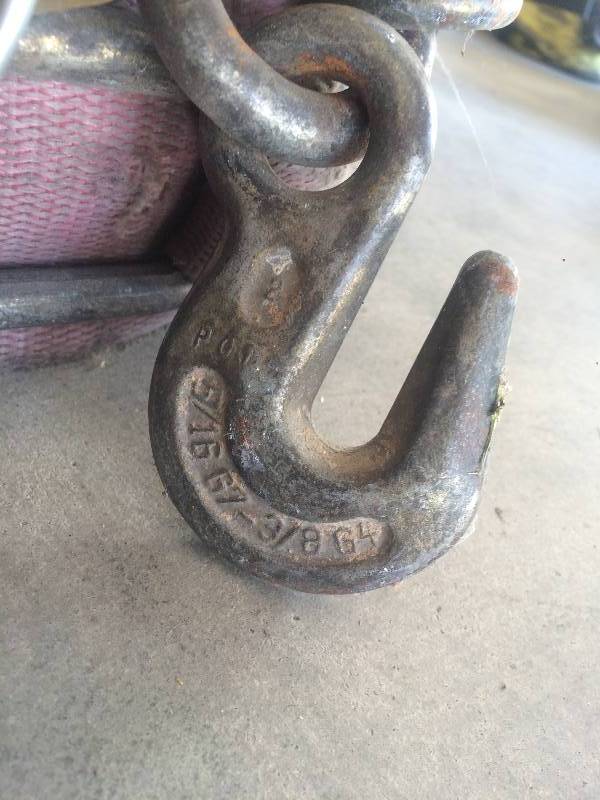 Winch Strap wChain Anchor