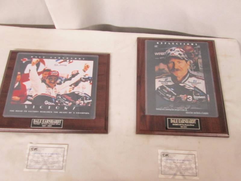 lot 118 image: 2 - Dale Earnhardt Photograph Plaques