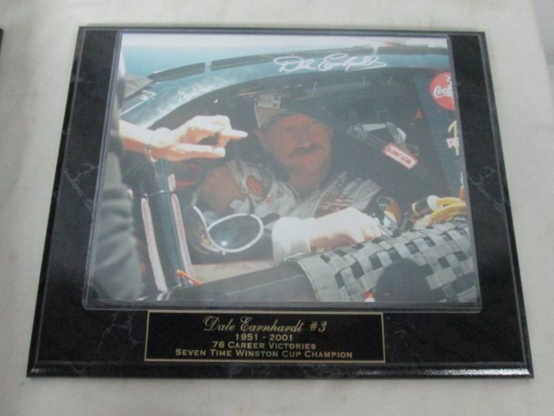 lot 119 image: Dale Earnhardt Book and Plaque