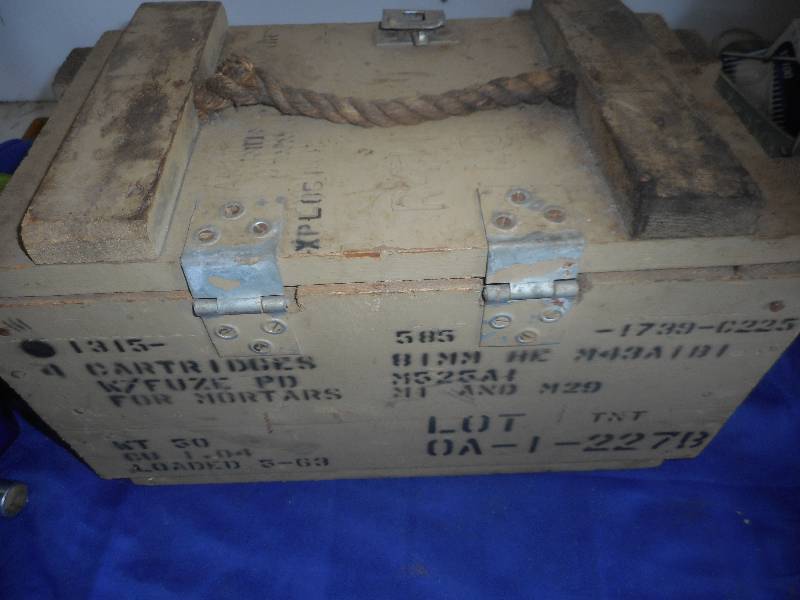 VINTAGE WOODEN AMMO BOX