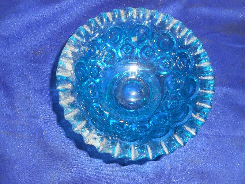ANTIQUE BLUE GLASS BOWL