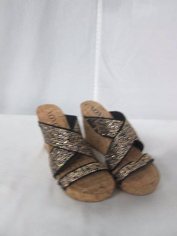XOXO Womens Belicia Studs Cork-Wedge Sandal