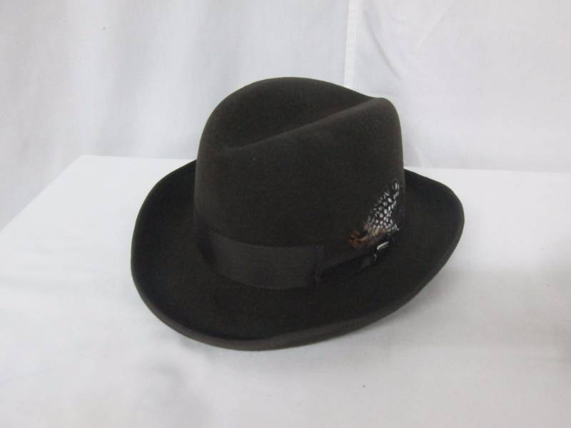 Stacy Adams Mens Homburg Fedora - Chocolate