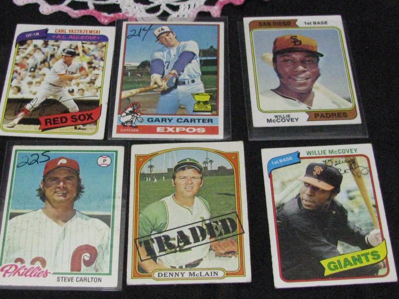 (6) Baseball Cards