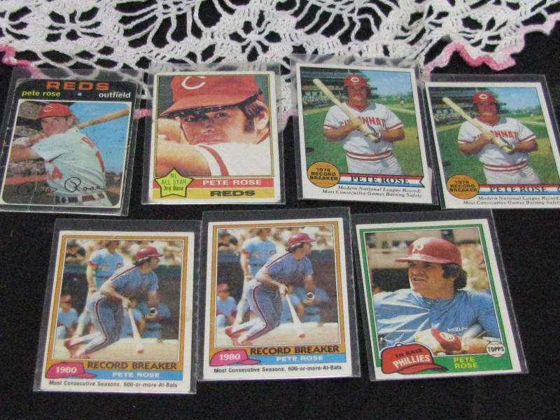(7) Pete Rose cards