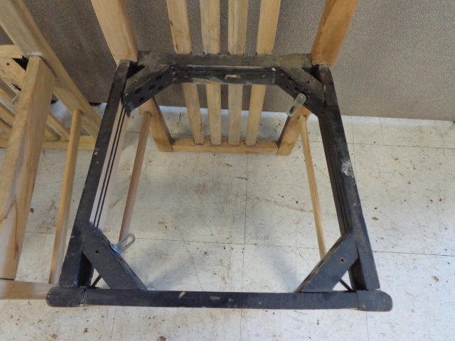 lot 134 image: 2 Homemade Wooden Chairs