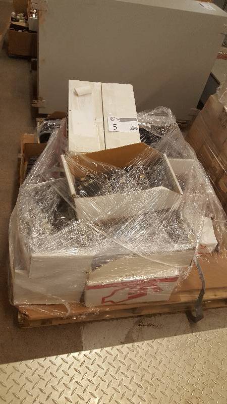 lot 5 image: Pallet Lot of Electrical Service Box Parts