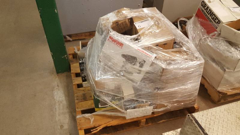 lot 6 image: Pallet Lot of Electrical Service Box Parts