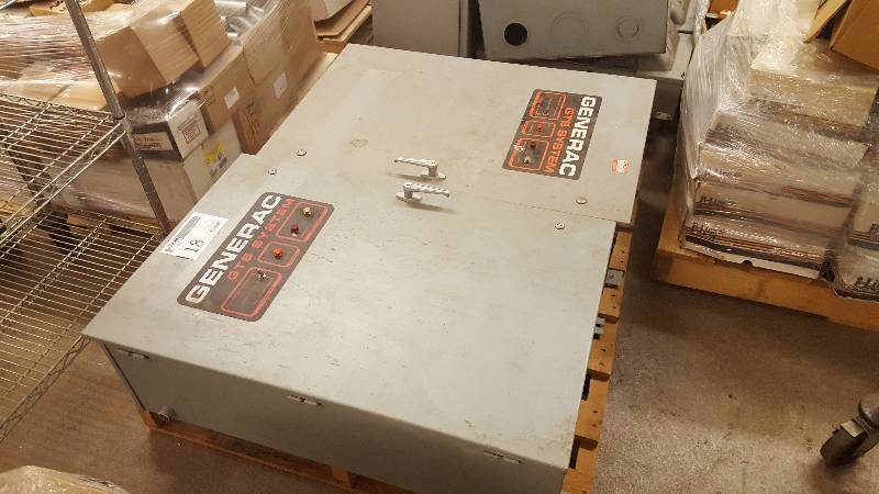 lot 18 image: Lot of (2) Generac GTS System Standby Generator w Owners Manual 240480V 60Hz