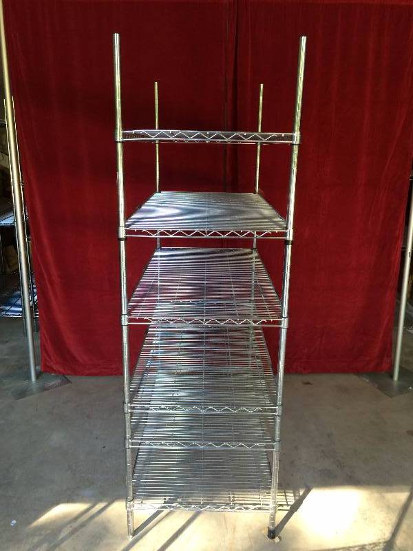 74 Tall 6 Shelving Racks Unit Metro NSF Heavy Duty Wire Super Erecta Stainless Steel Each Shelf Holds 800lbs Commercial Kitchen Pantry Storage 48x24x74.5