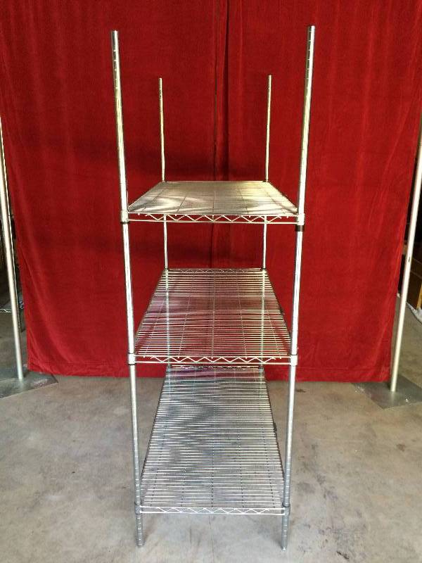 74 Tall 3 Shelving Racks Unit Metro NSF Heavy Duty Wire Super Erecta Stainless Steel Each Shelf Holds 800lbs Commercial Kitchen Pantry Storage 48x24x74.5