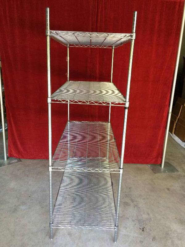 74 Tall 4 Shelving Racks Unit Metro NSF Heavy Duty Wire Super Erecta Stainless Steel Each Shelf Holds 800lbs Commercial Kitchen Pantry Storage 48x24x74.5