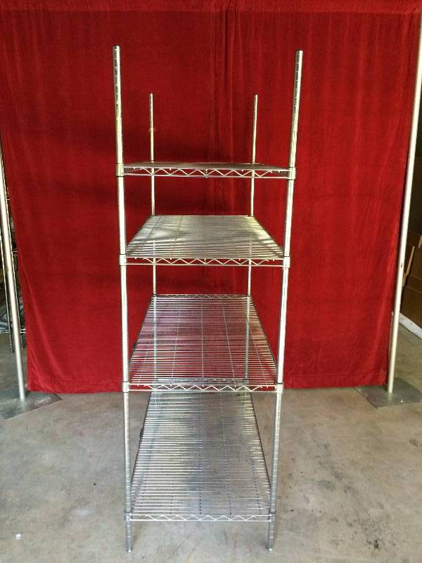 74 Tall 4 Shelving Racks Unit Metro NSF Heavy Duty Wire Super Erecta Stainless Steel Each Shelf Holds 800lbs Commercial Kitchen Pantry Storage 48x24x74.5
